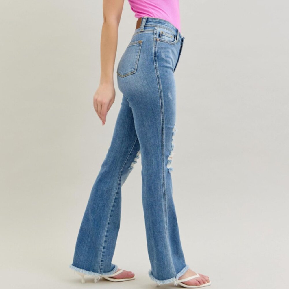 Judy Blue High Rise Destroy Fray Hem Bootcut